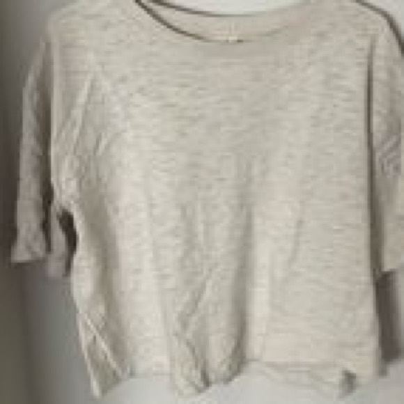 Universal Thread Beige crop top pullover XS elbow sleeve - Picture 2 of 4